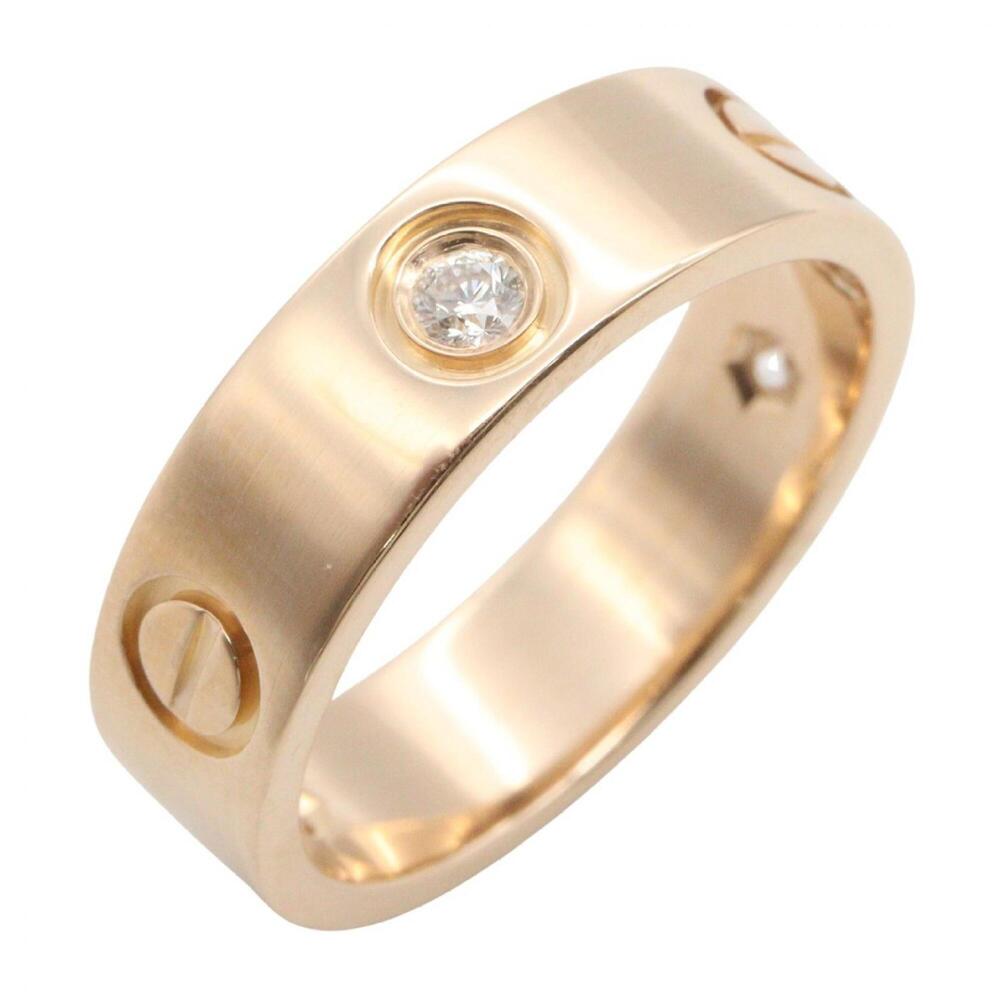 Cartier Love Ring 3PD - 18K Pink Gold (PPG) Diamond Men's & Women's Tone, Cle...